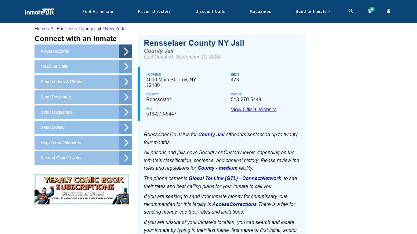 Rensselaer County NY Jail - Inmate Locator